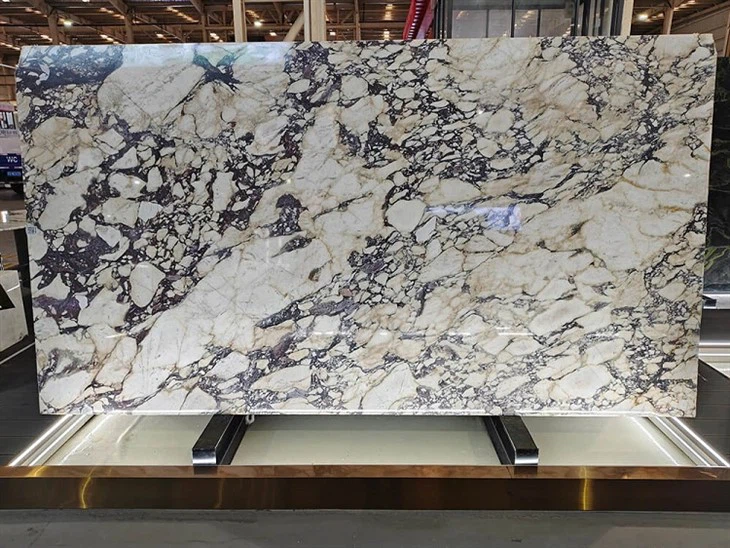 calacatta viola marble slab
